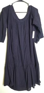 Cold Shoulder Peasant Dress Black